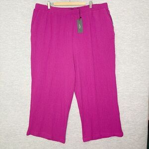 Vero Moda Pants size US Plus 20 20W Fuchsia Travel Wide Leg No Wrinkle Stitchfix